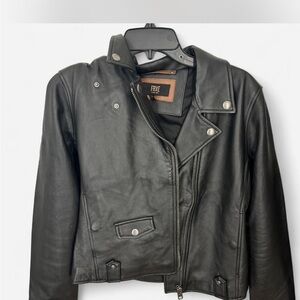 Frye womens Black Leather Jacket